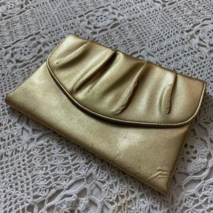 Vintage Gold Lamé Clutch Simple Perfect Statement